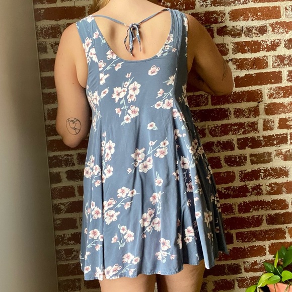 Garage blue floral mini dress - Picture 4 of 7